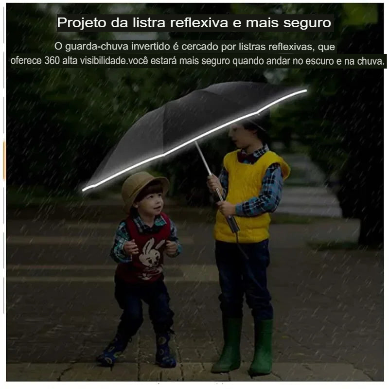 Guarda-Chuva Mega Resistente Automático Com LED - (FDO)