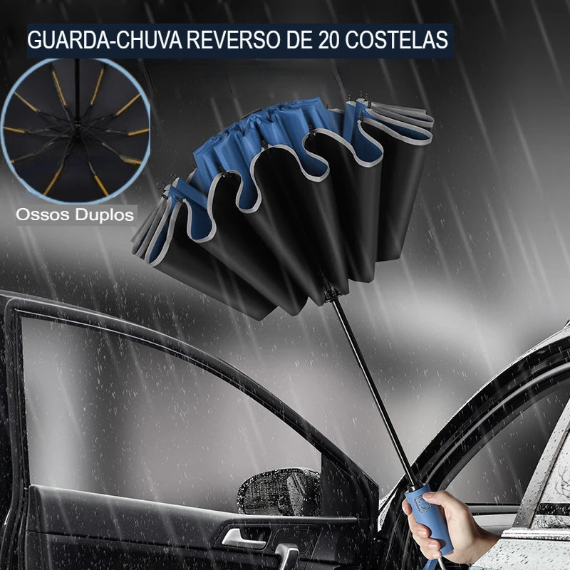 Guarda-Chuva Mega Resistente Automático Com LED - (FDO)