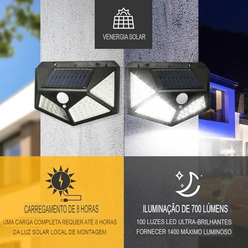 Luminária Solar Com Luz em LED - (FDO)